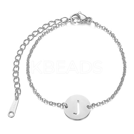Tarnish Resistant 201 Stainless Steel Link Bracelets STAS-T040-JN007-J-1