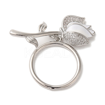 Brass Micro Pave Clear Cubic Zirconia Toggle Clasps KK-A227-20P-1