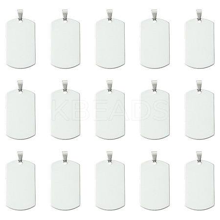 20Pcs 201 Stainless Steel Rounded Rectangle Stamping Blank Tag Pendants STAS-YW0003-22-1