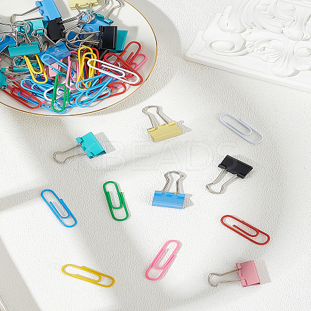 88Pcs 11 Styles Manganese Steel Binder Clips AJEW-LP0004-45-1
