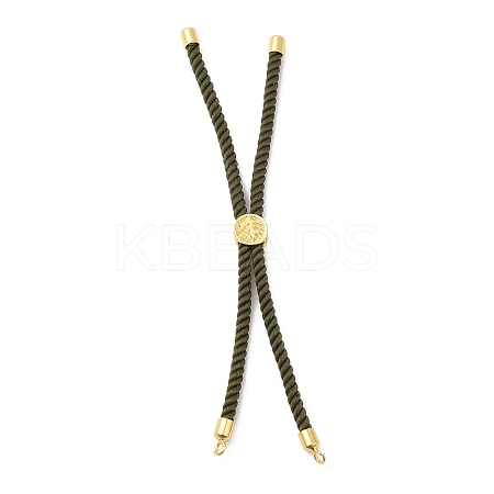 Twisted Nylon Cord Silder Bracelets DIY-B066-03G-04-1