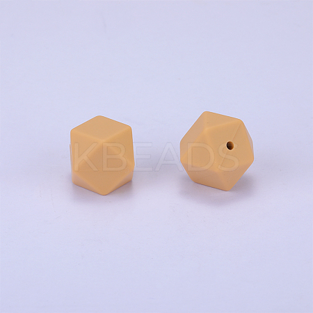 Hexagonal Silicone Focal Beads SI-JX0020A-115-1
