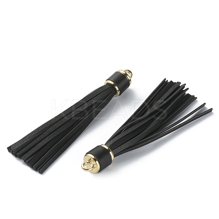 PU Leather Tassel Big Pendants FIND-WH0111-235-1
