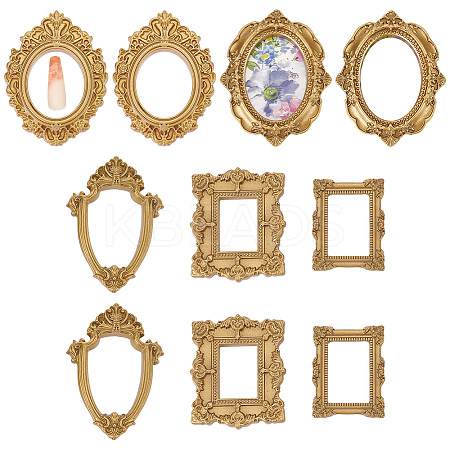 AHADEMAKER 10Pcs 5 Style Plastic Picture Frame AJEW-GA0005-13-1