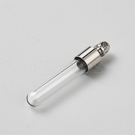 Brass and Glass Pendants GLAA-WH0031-95B-1