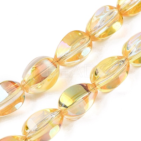 Electroplate Glass Beads Strands EGLA-T028-01E-1