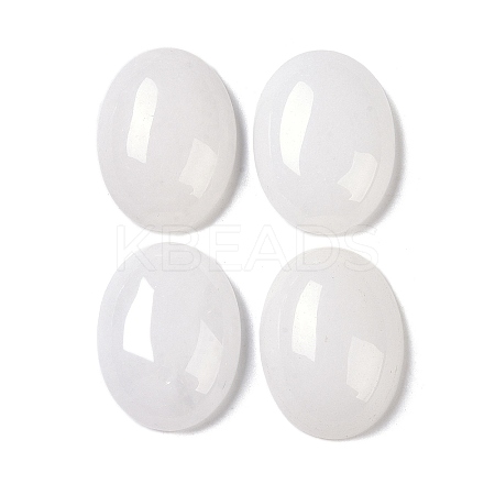 Natural White Jade Cabochons G-B080-01A-27-1
