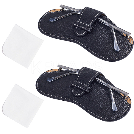 PU Leather Glasses Case AJEW-CN0002-44D-1