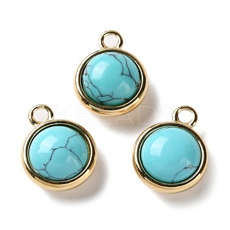 Synthetic Turquoise Pendants STAS-L022-398F-G-1