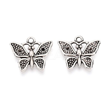 Tibetan Style Alloy Pendant Rhinestone Settings TIBEP-T053-06AS-1