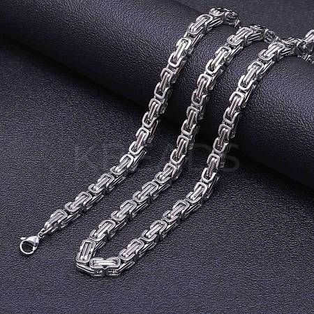Stainless Steel Byzantine Chain Necklaces for Men FS-WG56795-175-1
