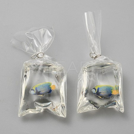 Transparent Resin Big Pendants LS-RESI-TAC0024-01G-1