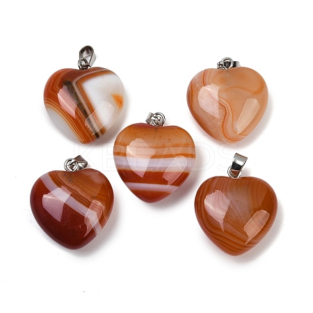 Dyed Natural Banded Agate Pendants G-G202-08A-1