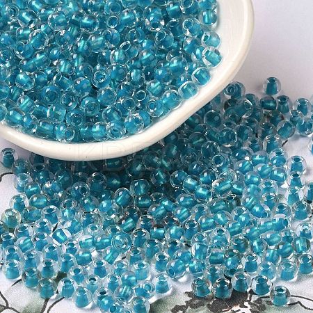 6/0 Transparent Inside Colours Glass Seed Beads SEED-P006-01A-08-1