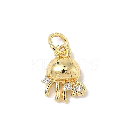 Brass Micro Pave Cubic Zirconia Charms ZIRC-I356-13G-06-1