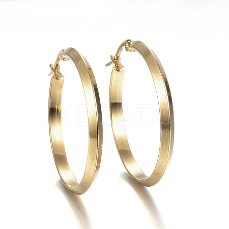304 Stainless Steel Hoop Earrings EJEW-P091-34A-1
