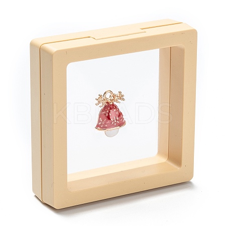 Square Transparent PE Thin Film Suspension Jewelry Display Box CON-D009-01B-01-1