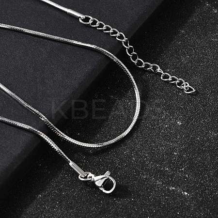 1.5MM 304 Stainless Steel Snake Chain Necklaces for Women Men STAS-V011-04C-P-1