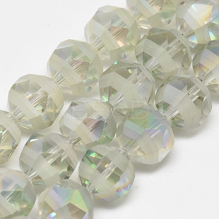 Electroplate Glass Beads Strands EGLA-Q085-12mm-03-1