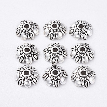 Tibetan Style Alloy Bead Caps X-LF0370Y-NF-1
