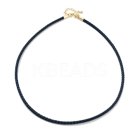 Braided Round Imitation Leather Bracelets Making BJEW-H610-01G-14-1