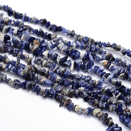 Natural Sodalite Chips Beads Strands G-O049-A-08-1
