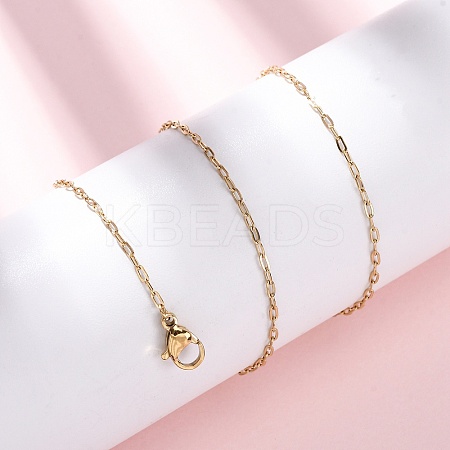 1.5MM 304 Stainless Steel Cable Chain Necklaces NJEW-T016-22G-1