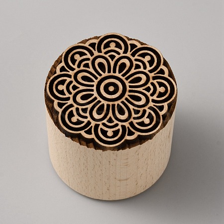 Wooden Hand Press Moon Cake Maker WOOD-WH0025-88B-1