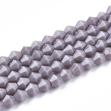Opaque Solid Color Glass Beads Strands LS-GLAA-Q080-4mm-B01-1