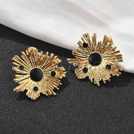 304 Stainless Steel Studs Earrings for Women LS-EJEW-K306-31G-1
