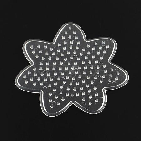Flower ABC Plastic Pegboards used for 5x5mm DIY Fuse Beads DIY-Q009-15-1