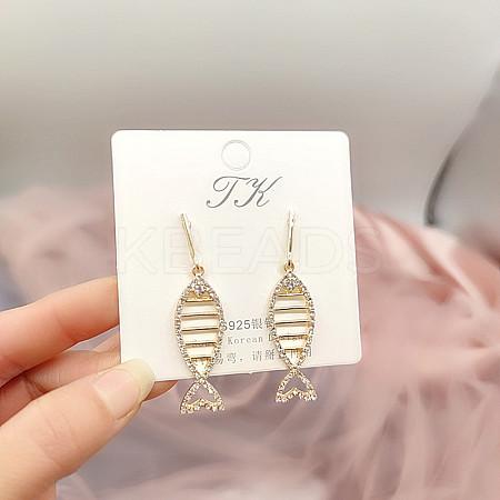 Alloy Rhinestone Stud Earrings FS-WGE0AD6-41-1
