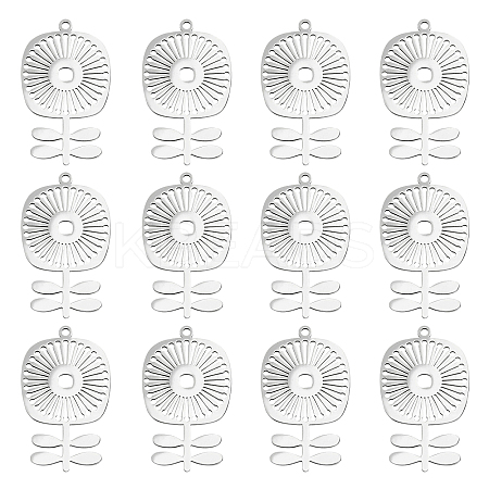 14Pcs 201 Stainless Steel Pendants STAS-UN0036-50-1