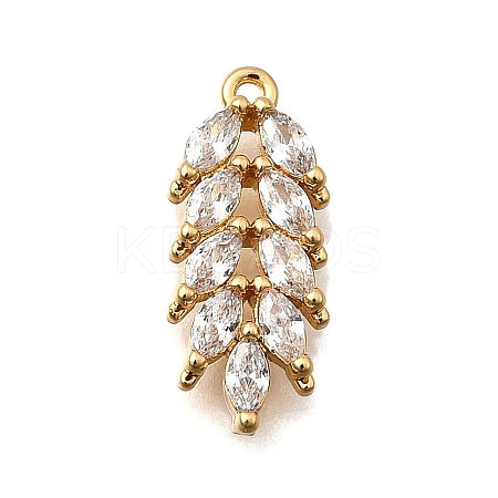Brass Micro Pave Cubic Zirconia Pendants KK-F913-15G-1