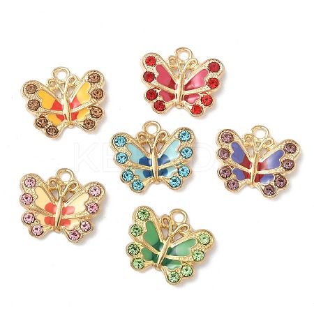 Alloy Enamel & Rhinestone Pendants FIND-C074-22KCG-1