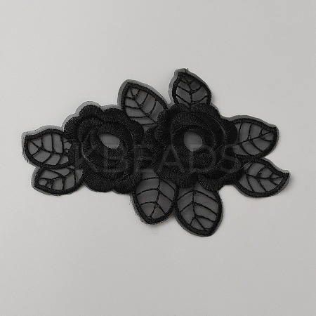 Organza Embroidery Sew on Appliques PATC-WH0008-61E-1