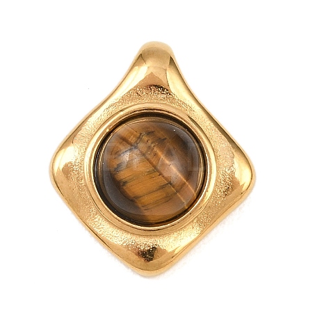 Natural Tiger Eye Pendants STAS-P434-02G-1