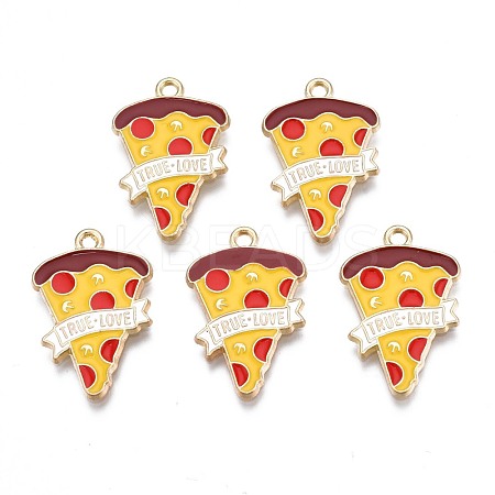 Rack Plating Alloy Enamel Pendants ENAM-N055-062-1