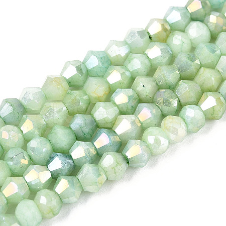 Ombre Effect Dyed Glass Beads Strands LS-GLAA-T025-4mm-09E-1