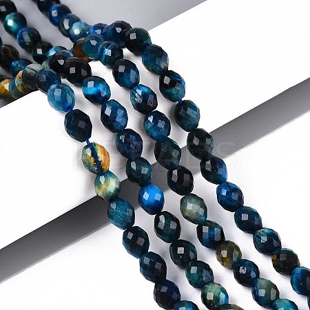 Natural Dyed Tiger Eye Beads Strands G-T142-87A-1