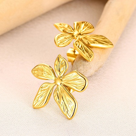 304 Stainless Steel Stud Earrings LS-EJEW-S257-01G-1
