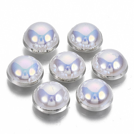ABS Plastic Imitation Pearl Sewing Buttons BUTT-S005-12mm-01S-1