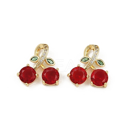 Brass Micro Pave Cubic Zirconia Pendants KK-C093-22G-1