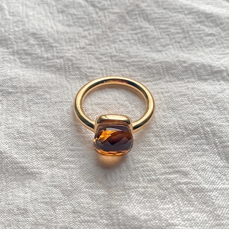 Square 304 Stainless Steel with Glass Finger Rings FS-WG8AAFA-25-1