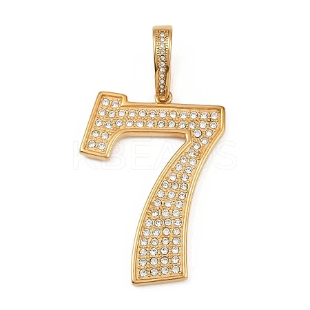 304 Stainless Steel with Rhinestone Big Pendants LS-STAS-Z171-09G-1
