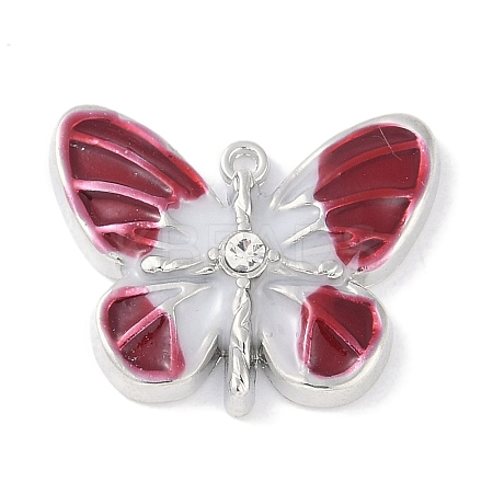 Rack Plating Alloy Enamel Pendants PALLOY-F018-22P-05-1