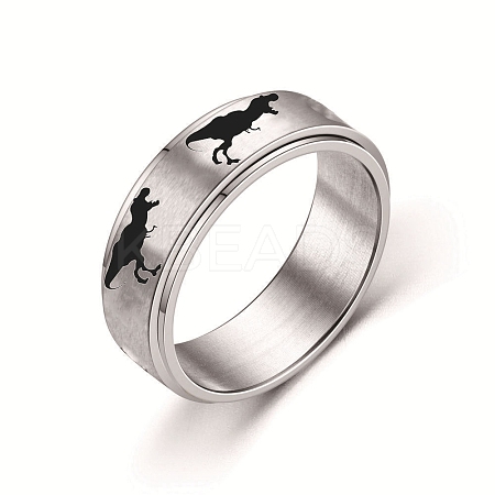 Rotating 201 Stainless Steel Anxiety Relief Rings for Women Men PW-WG4928D-03-1