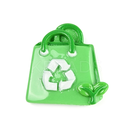 Environmental Protection Theme Opaque Resin Cabochons CRES-Z013-03C-1