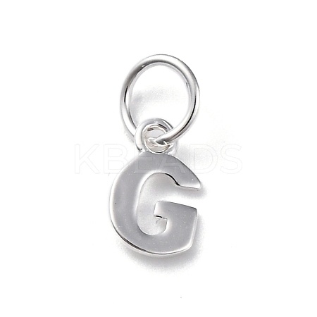 925 Sterling Silver Letter Charms STER-C012-01S-G-1