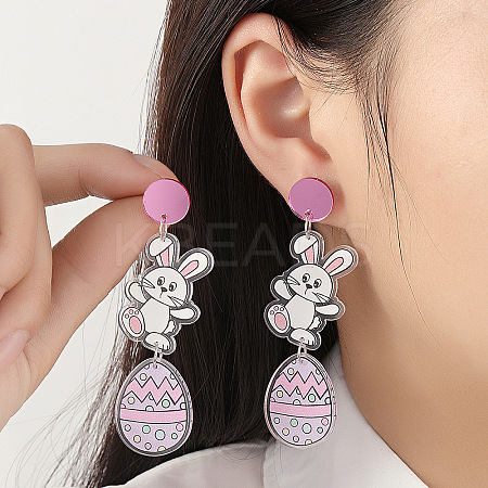 Easter Acrylic Dangle Stud Earrings FS-WG96A64-20-1
